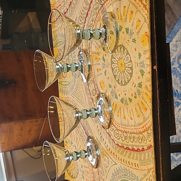 Cocktail Mini Glasses,Set/4,blue ball shot glass set,EUC